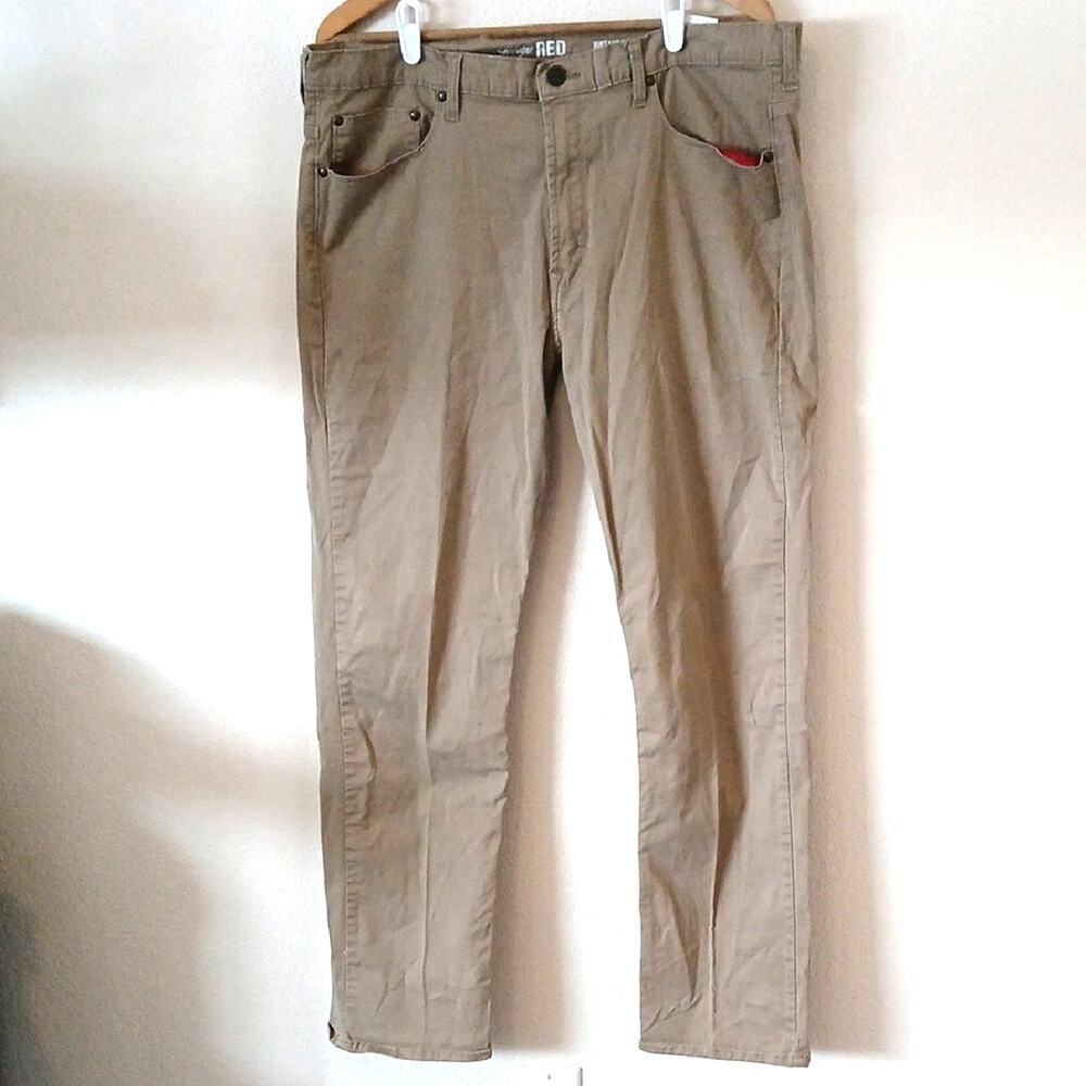 Wrangler Red Vintage Straight Khaki Pants Size 38x32